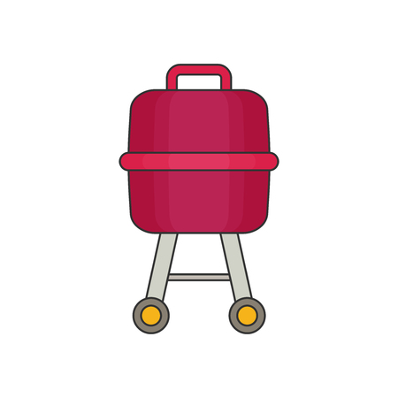 Barbecue flat vectorのイラスト素材