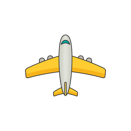 Plane flat vector iconのイラスト素材