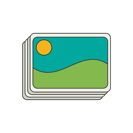 Picture flat vectorのイラスト素材