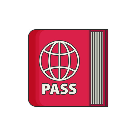 Passport flat vectorのイラスト素材