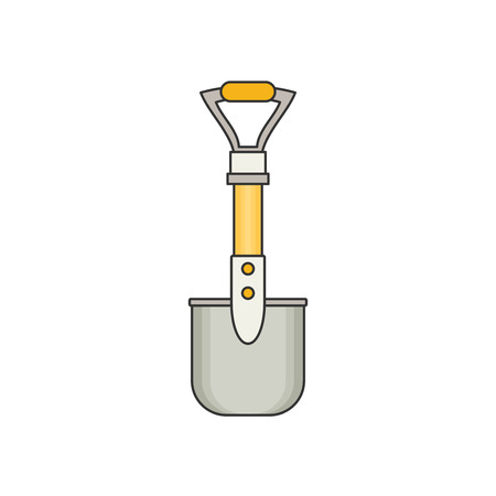 Shovel flat vectorのイラスト素材
