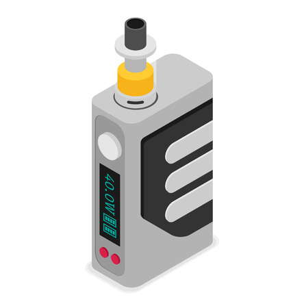 Isometric Icon of Vape device set. Flat vector.のイラスト素材
