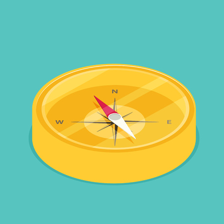 Compass icon web. Flat vectorのイラスト素材