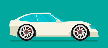 Flat racing car vector. Eps 10のイラスト素材
