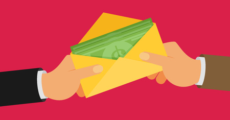 Bribe flat vector