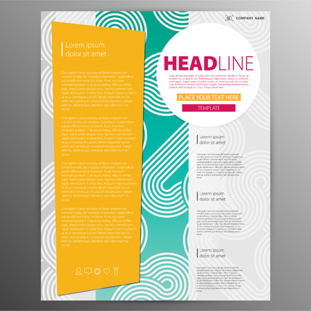 Modern Vector abstract brochure, report or flyer design templateのイラスト素材