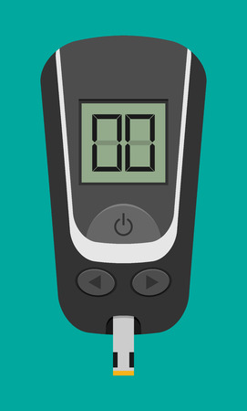 Home glucometer flat vectorのイラスト素材