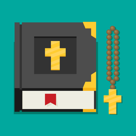 Flat illustration of bible vectorのイラスト素材