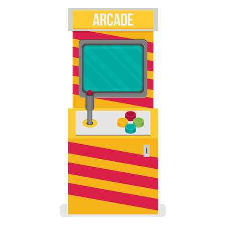 Retro arcade machine. Flat style vector illustration.のイラスト素材