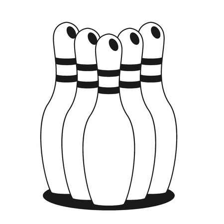 Bowling flat vectorのイラスト素材