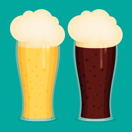Beer. Cup. Flat vectorのイラスト素材