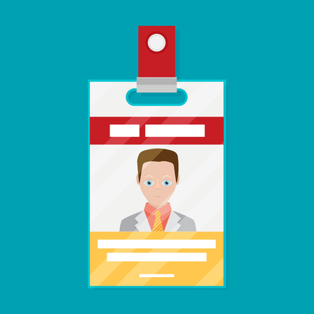 Name tag flat icon. Modern flat icons vectorのイラスト素材