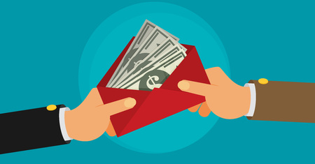 bribe flat vector illustrationのイラスト素材