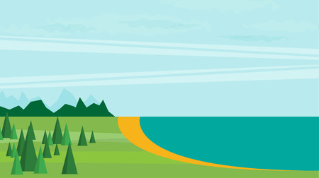 Natural landscape. Vector illustration.のイラスト素材