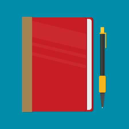 Address phone book icon flat vectorのイラスト素材