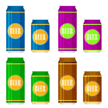 Vector beer can flat style iconのイラスト素材