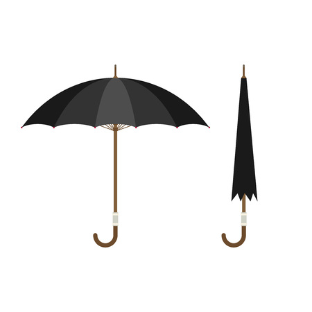Umbrella flat vector icon on white backgroundのイラスト素材