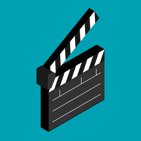 Vector flat clapboard iconのイラスト素材