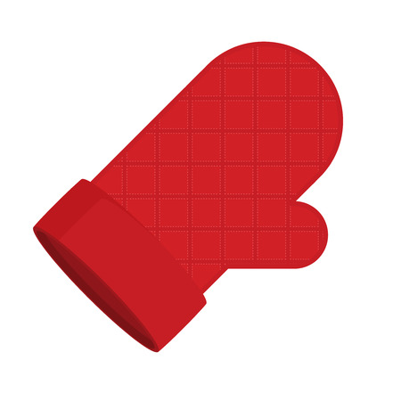 Oven mitten icon flat isolatedのイラスト素材