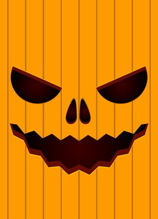 Scary face of halloween pumpkin. Vectorのイラスト素材
