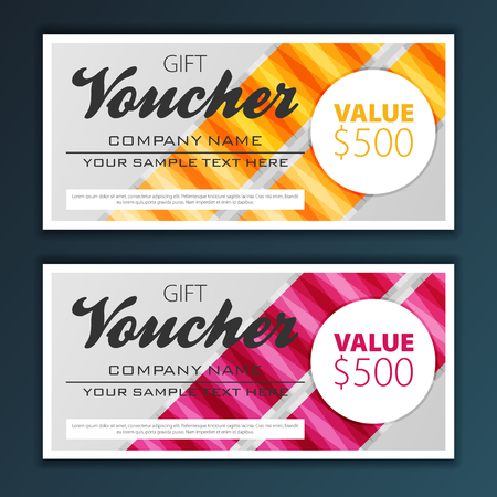 Gift voucher templateのイラスト素材