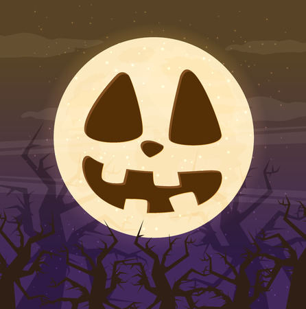 Halloween background flat design vectorのイラスト素材