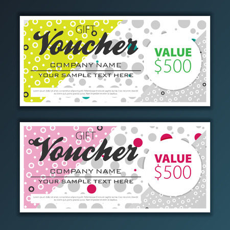 Gift voucher templateのイラスト素材