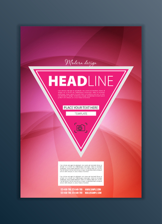 Modern Vector abstract brochure, report or flyer design templateのイラスト素材