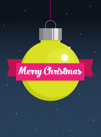 Christmas greeting card with christmas balls. Vector illustrationのイラスト素材