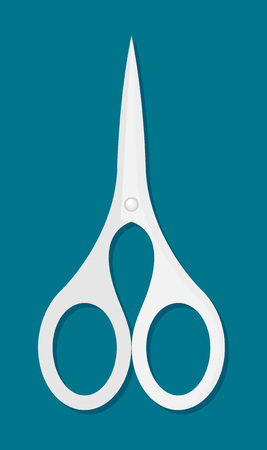 Cosmetic scissors for manicure icon, vector illustration flat style designのイラスト素材