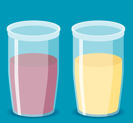 Flat vector juice icon set, Vector illustration on color background.のイラスト素材