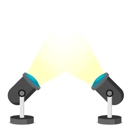 Two spotlights in flat styleのイラスト素材