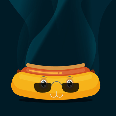 Hotdog icon great for any use.のイラスト素材