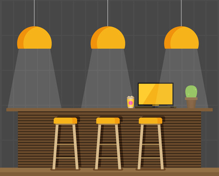 Modern Flat Design Kitchen Interior Vector Illustrationのイラスト素材