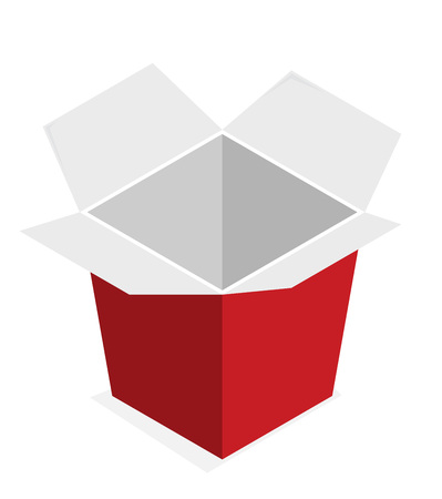 Wok box for asian food. Flat style. Vector illustrationのイラスト素材