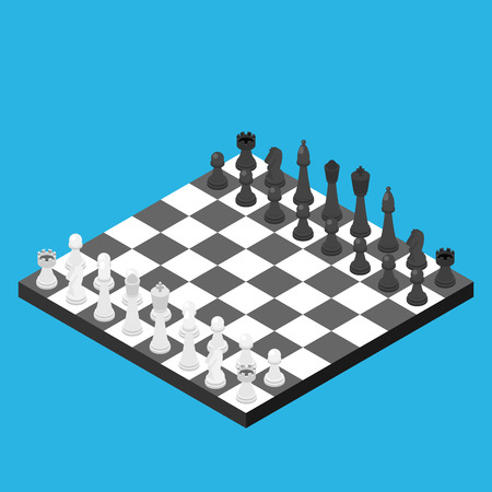 Chess isometric game isometric series.のイラスト素材