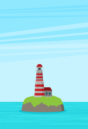 Flat vector lighthouseのイラスト素材