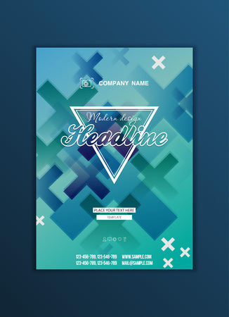 Modern Vector abstract brochure, report or flyer design templateのイラスト素材
