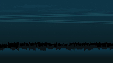 Night city background vector flatのイラスト素材