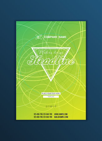 Modern Vector abstract brochure, report or flyer design templateのイラスト素材