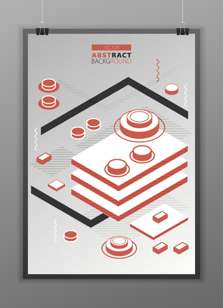 Abstract geometric composition forms modern backgroundのイラスト素材