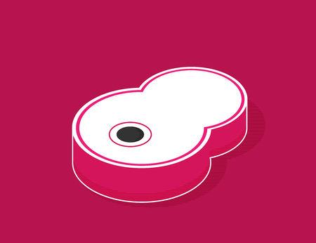Flat design fresh raw beef steak vectorのイラスト素材