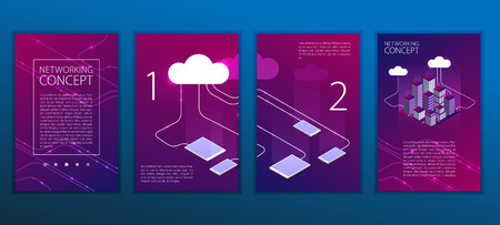 Modern cloud technology and networking concept.のイラスト素材