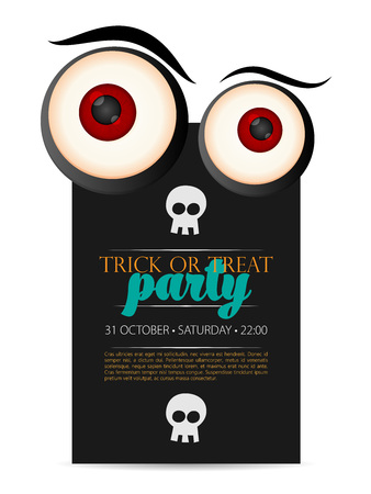 Happy Halloween invitation card vectorのイラスト素材