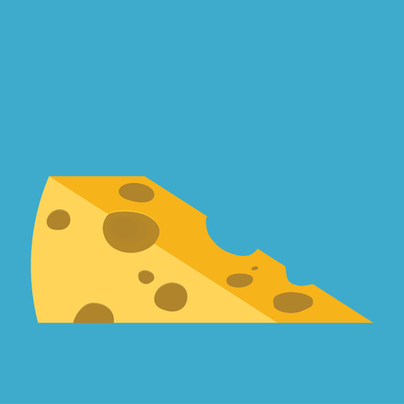 Piece of cheese. Flat style vector illustration.のイラスト素材
