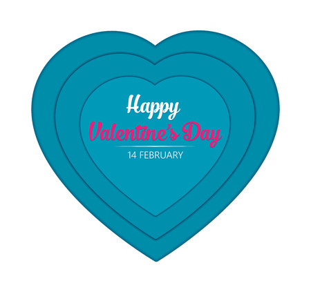 Valentines day card with heart. Vector illustration.のイラスト素材