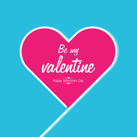 Valentines day card with heart. Vector illustration.のイラスト素材