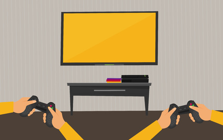 Vector flat video game illustrationのイラスト素材