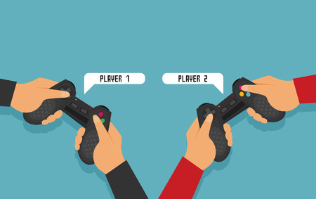 Vector flat video game illustrationのイラスト素材