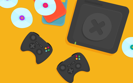 Vector flat video game illustration